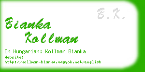 bianka kollman business card